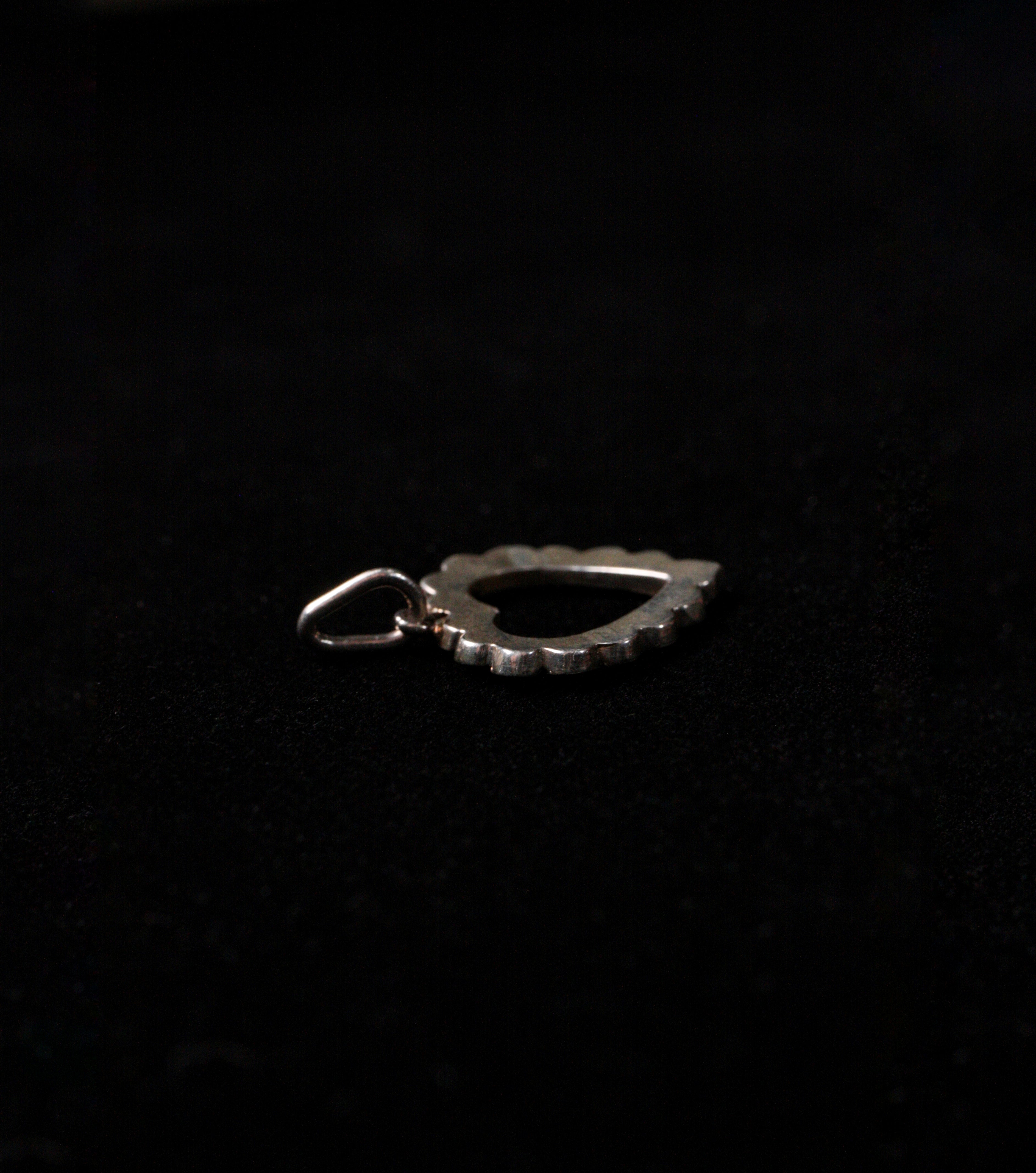 빅토리아 실버 터키석 하트 펜던트