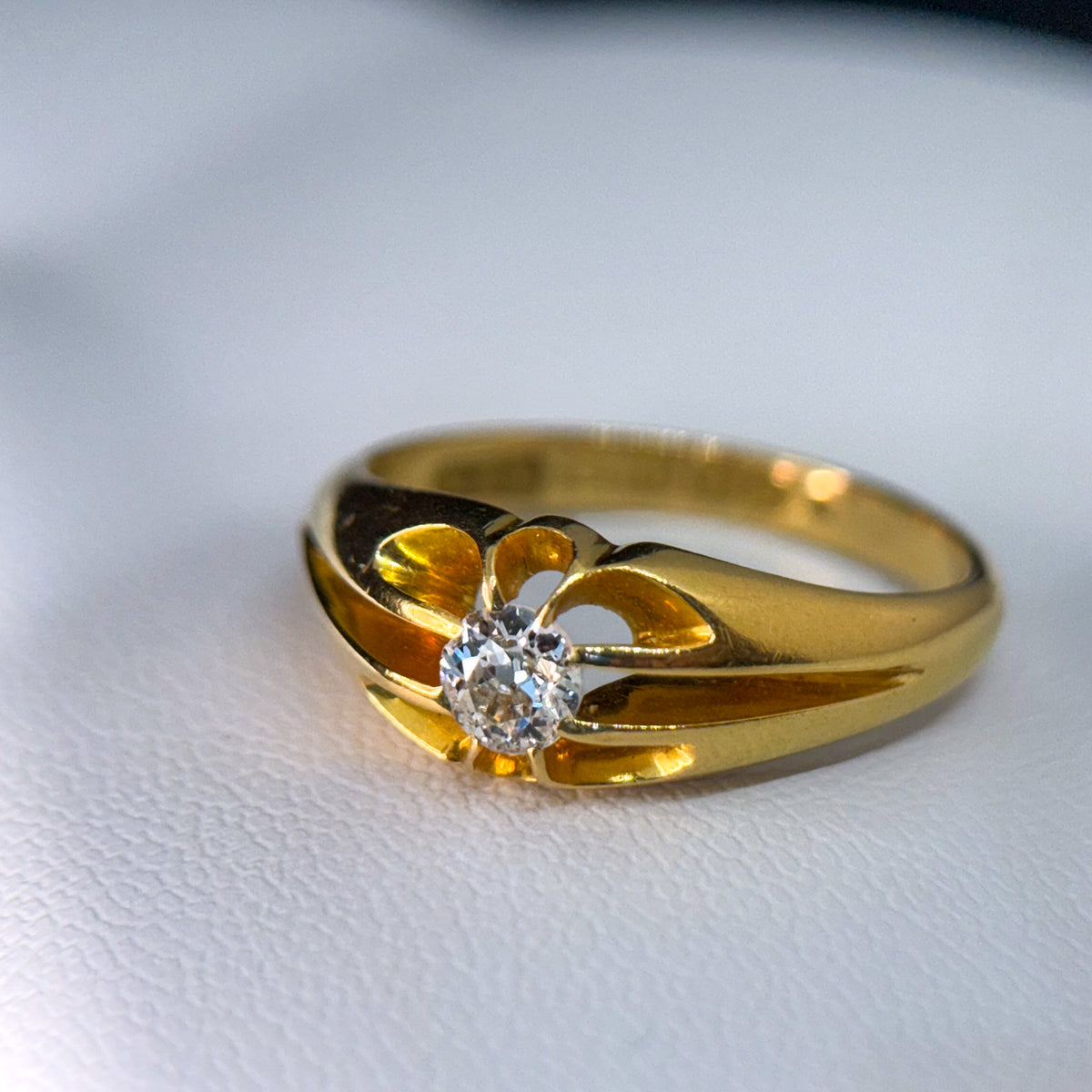 Old Mine Cut Diamond Ring