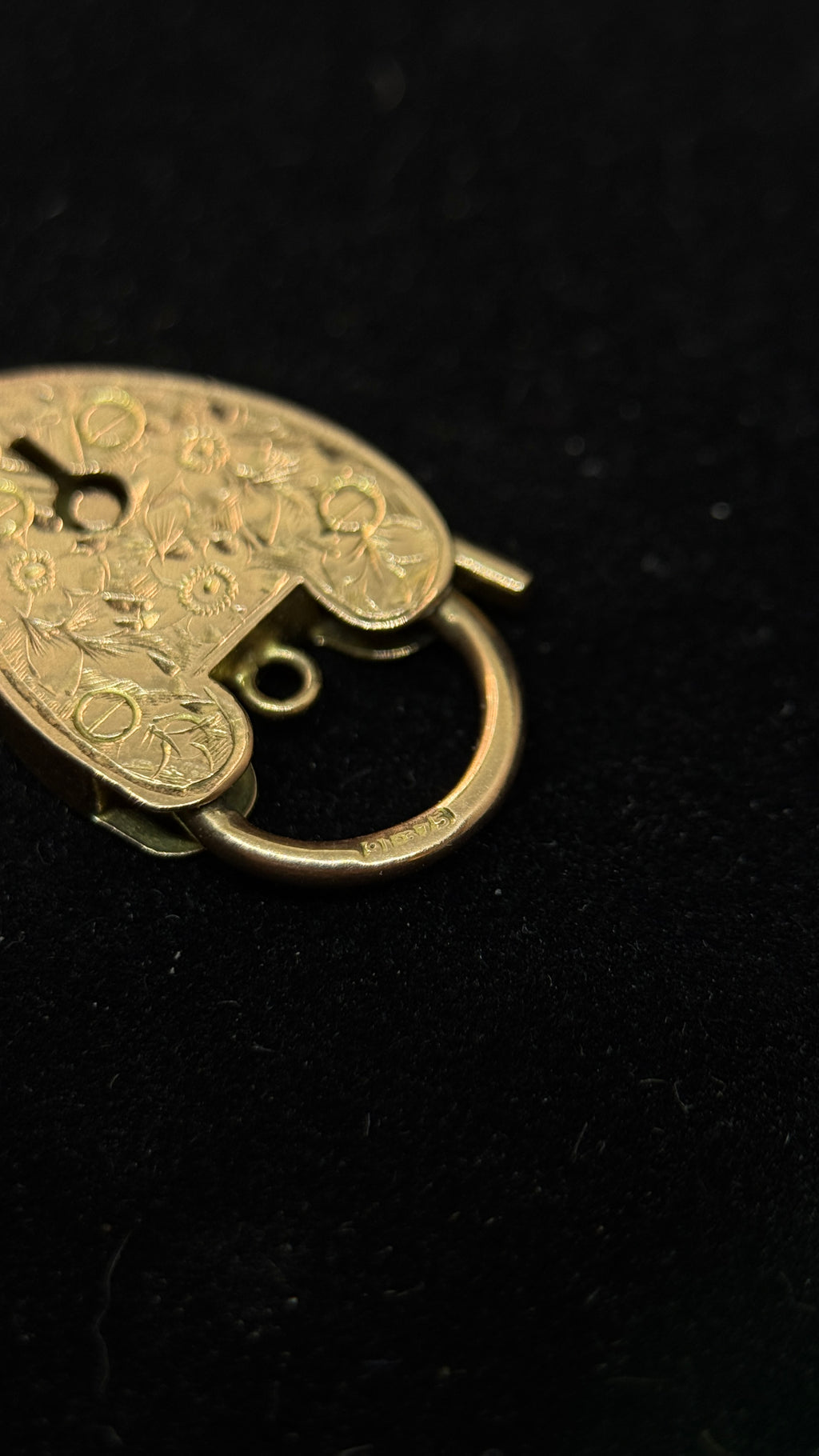 Antique XL Carved Heart Padlock 1909 Full Hallmarks