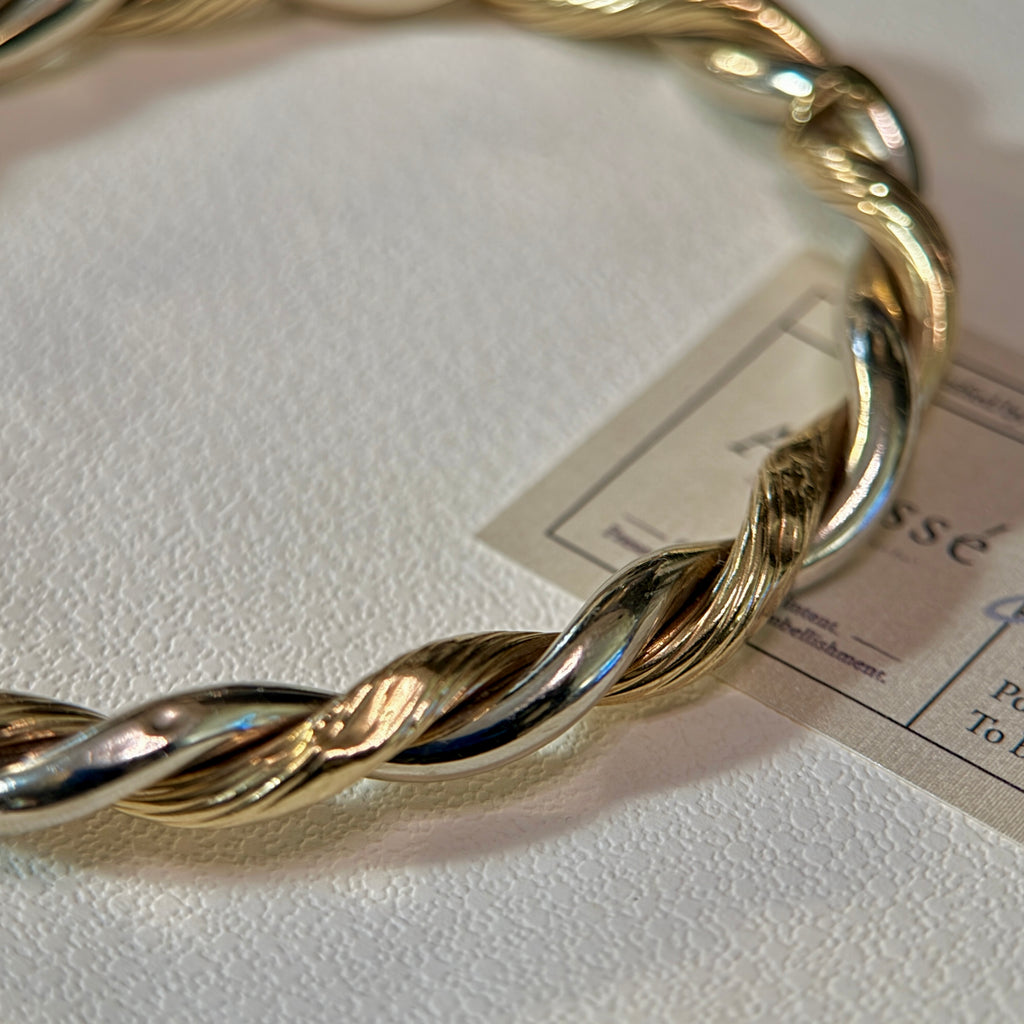 Vintage Two-Tone Twist Bangle